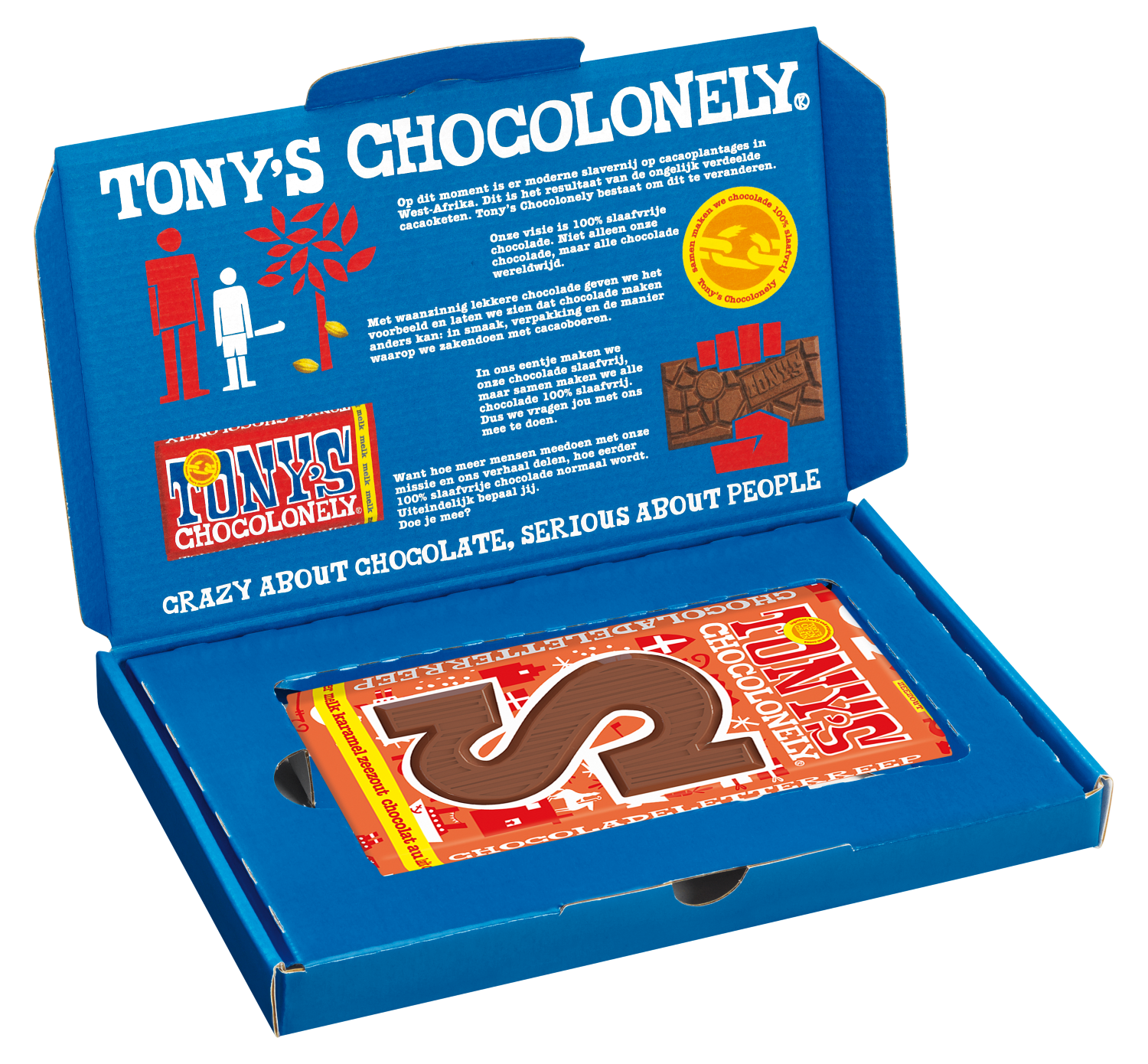 coffret cadeau barre lettre saint lait caramel sel de mer S