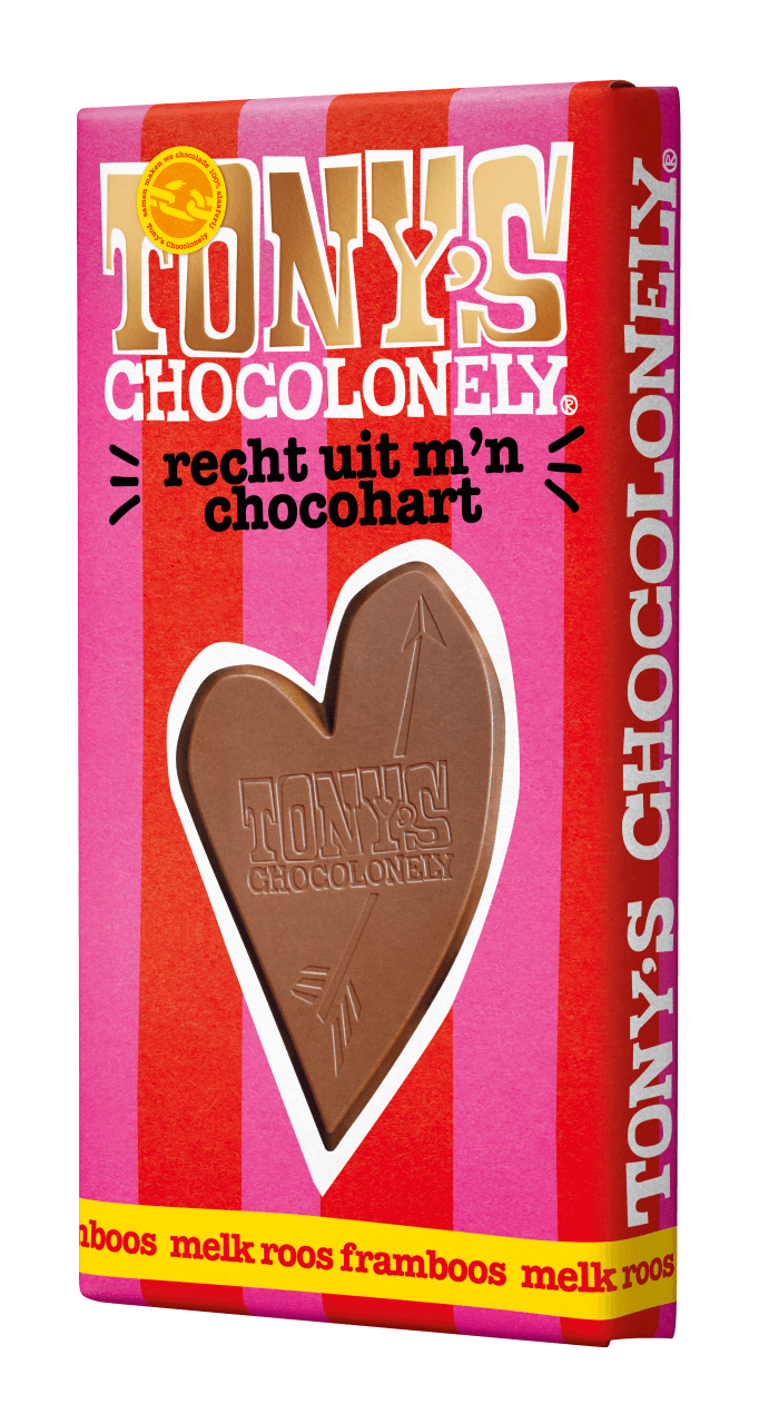 recht uit m’n chocohart - melk roos framboos-Tony’s Chocolonely Belgium