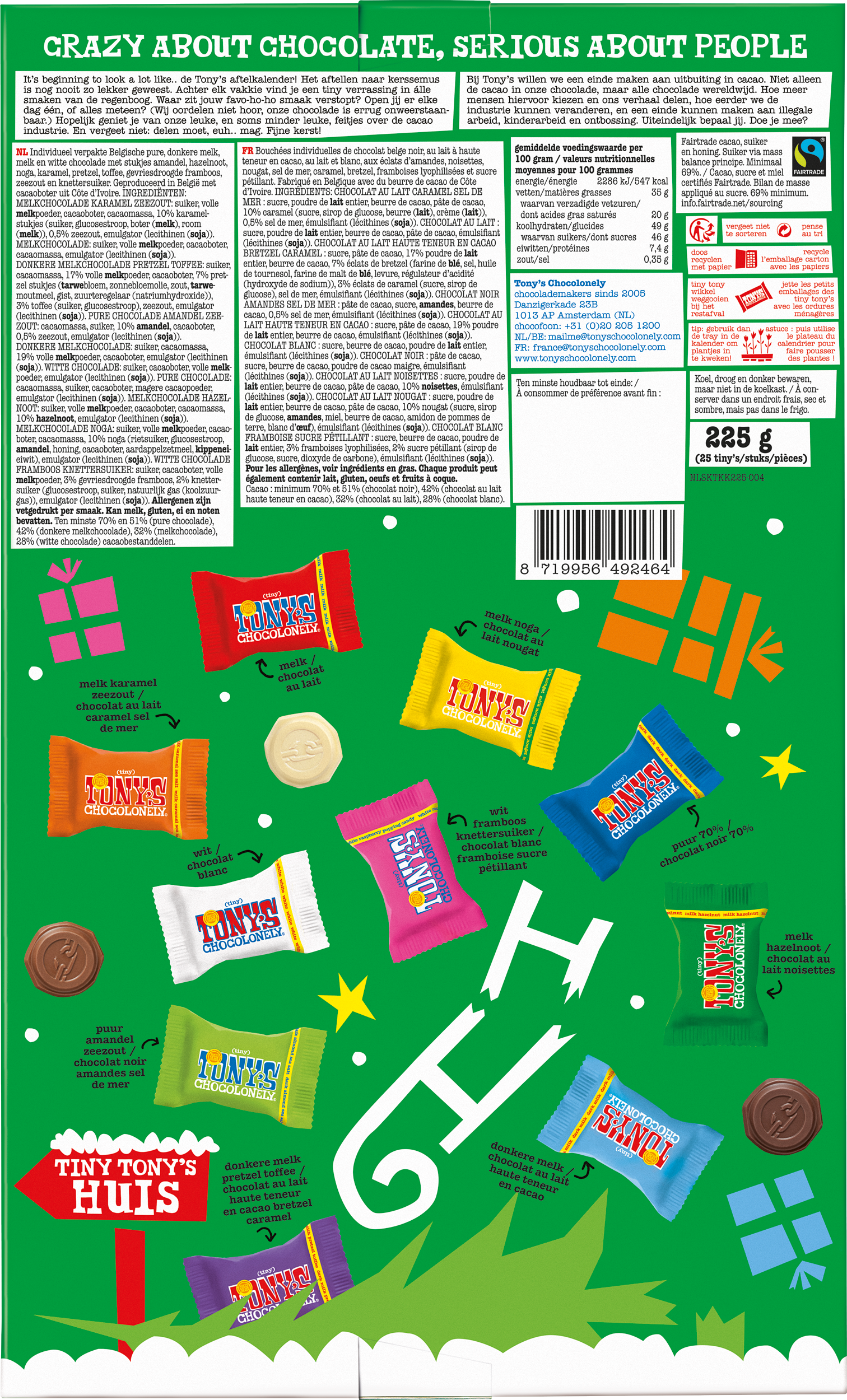 Tiny Tony's aftelkalender groot (NL)-Tony’s Chocolonely Belgium