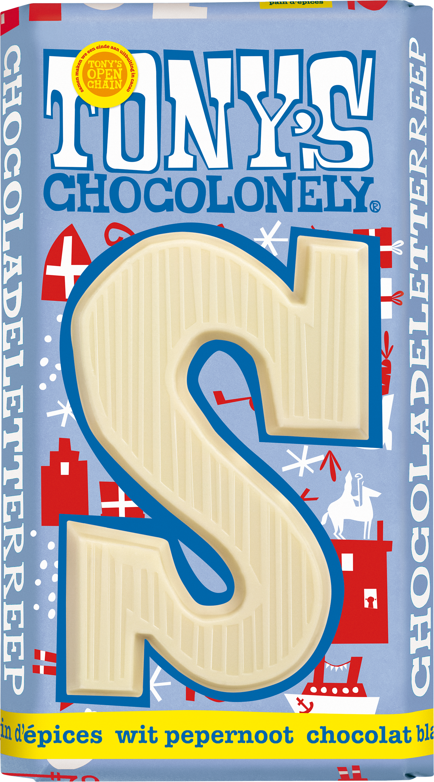 letterreep S wit pepernoot-Tony’s Chocolonely Belgium