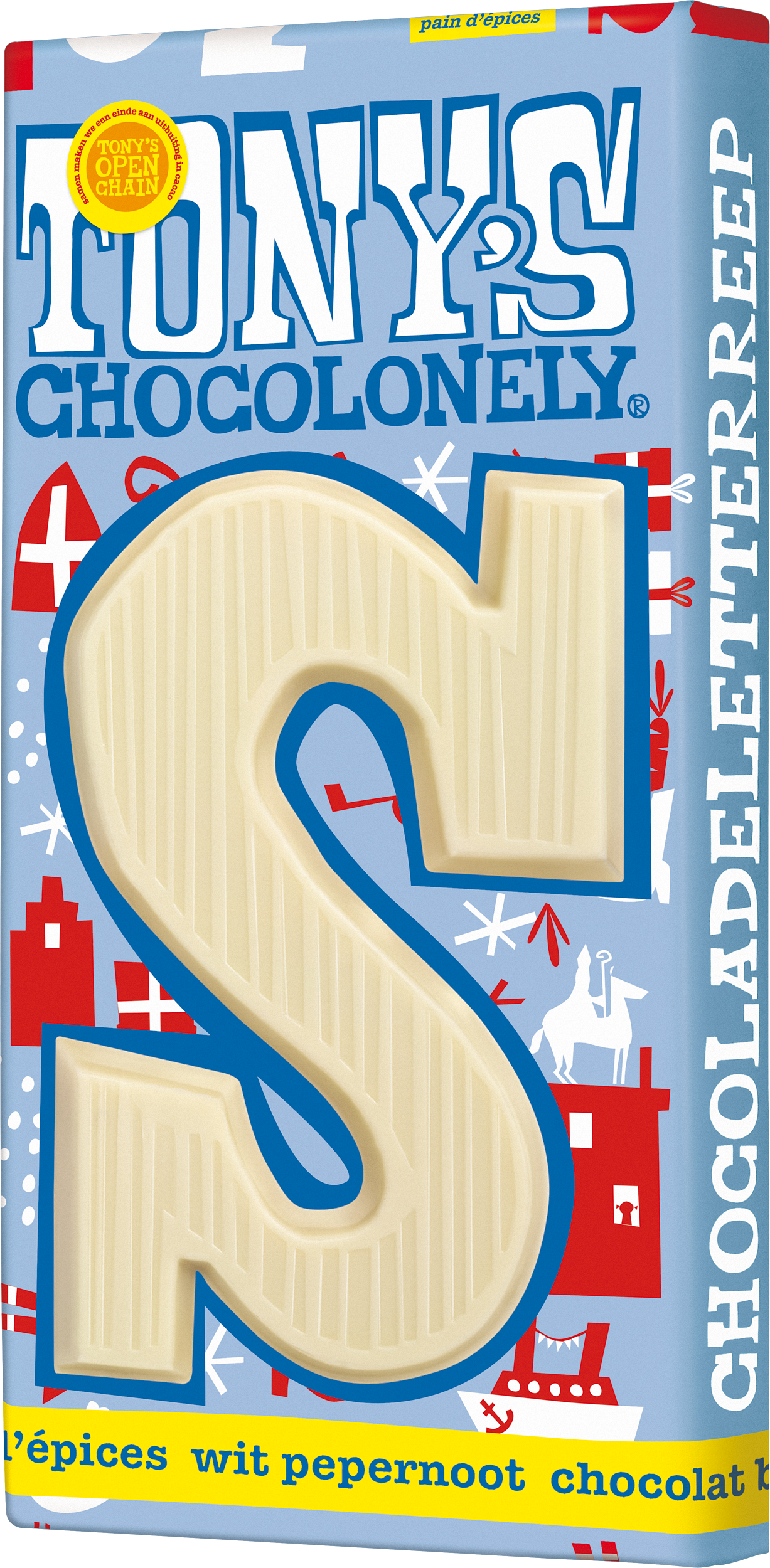letterreep S wit pepernoot-Tony’s Chocolonely Belgium
