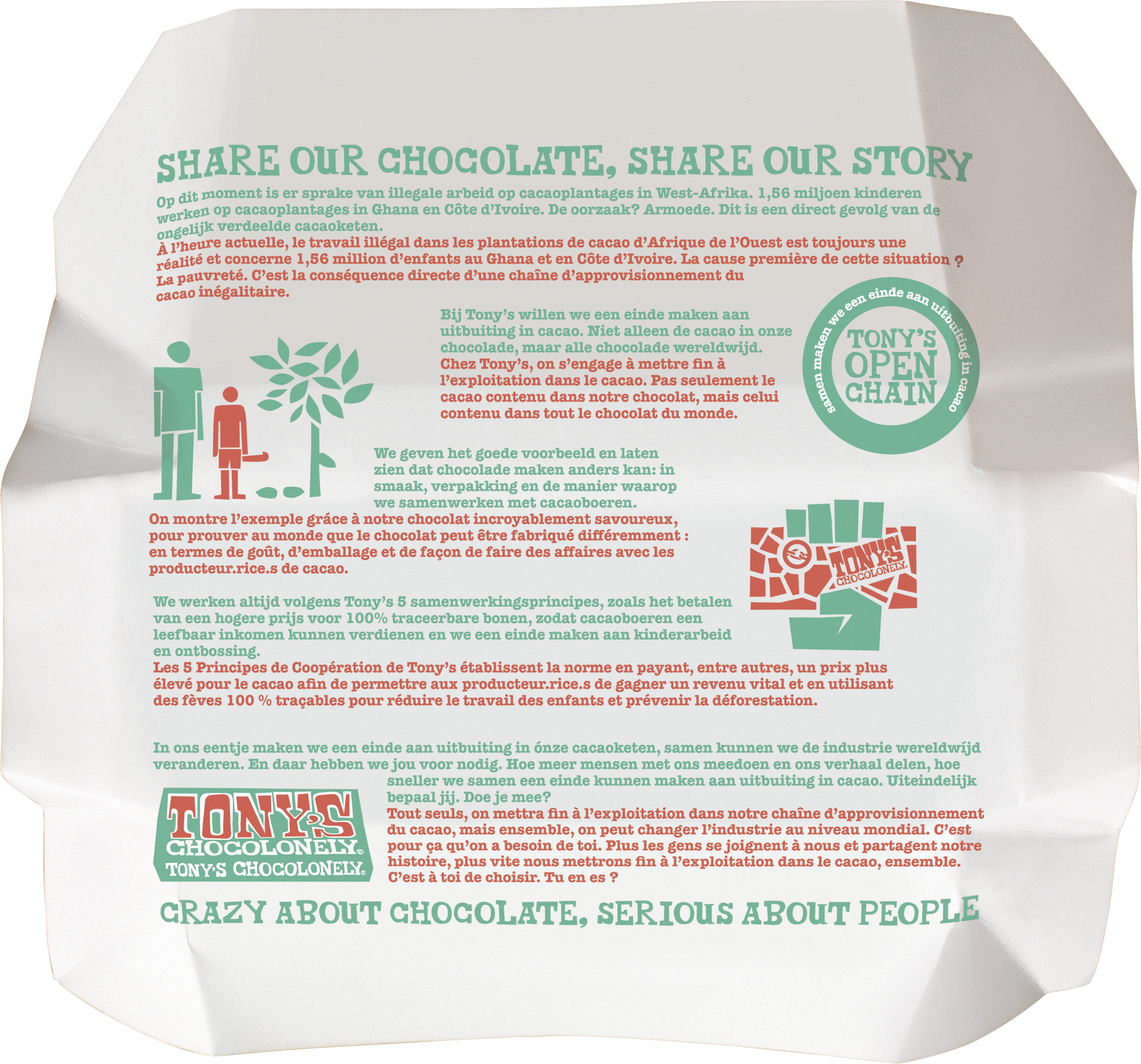 letterreep melk marsepein S-Tony’s Chocolonely Belgium