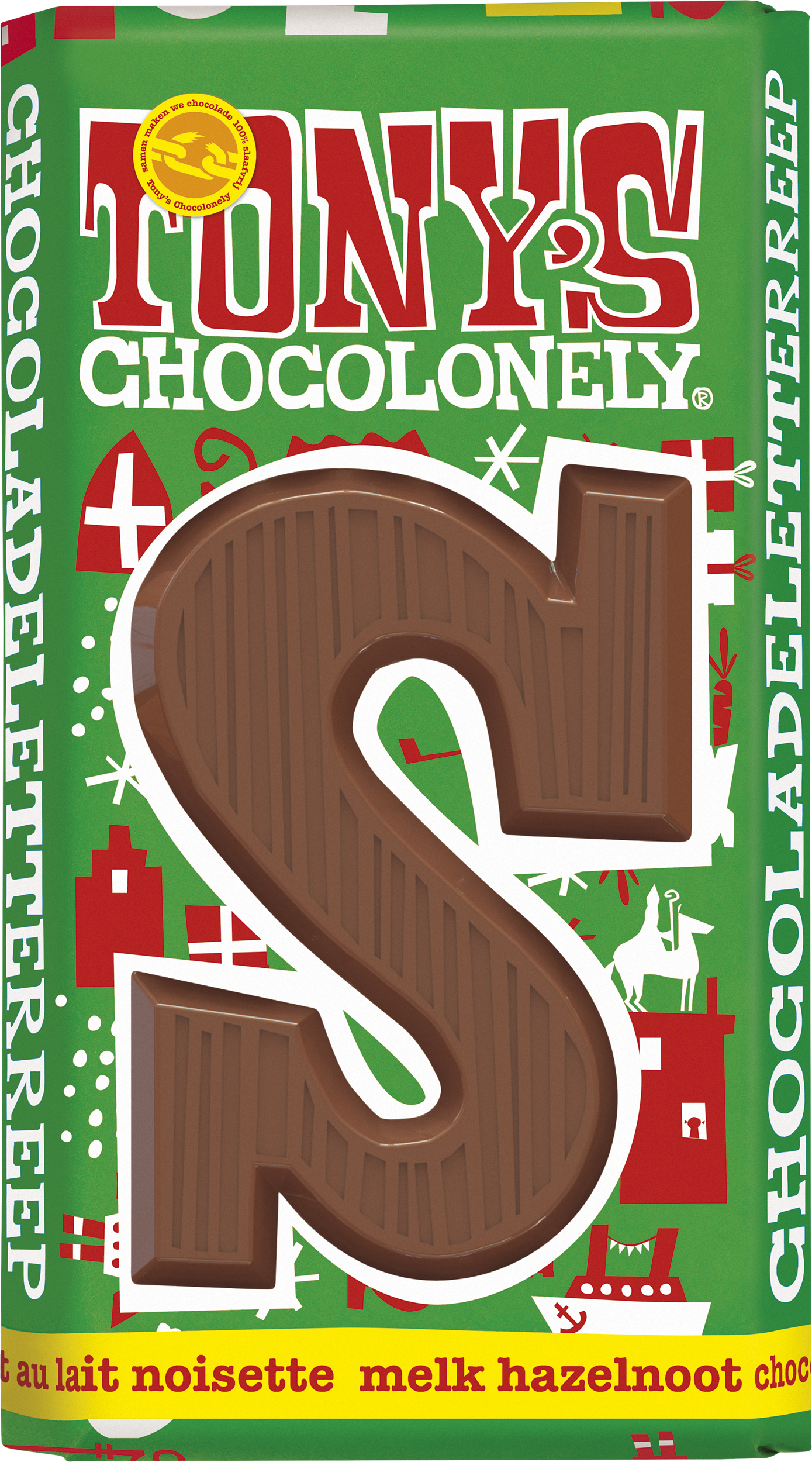 letterreep S melk hazelnoot-Tony’s Chocolonely Belgium