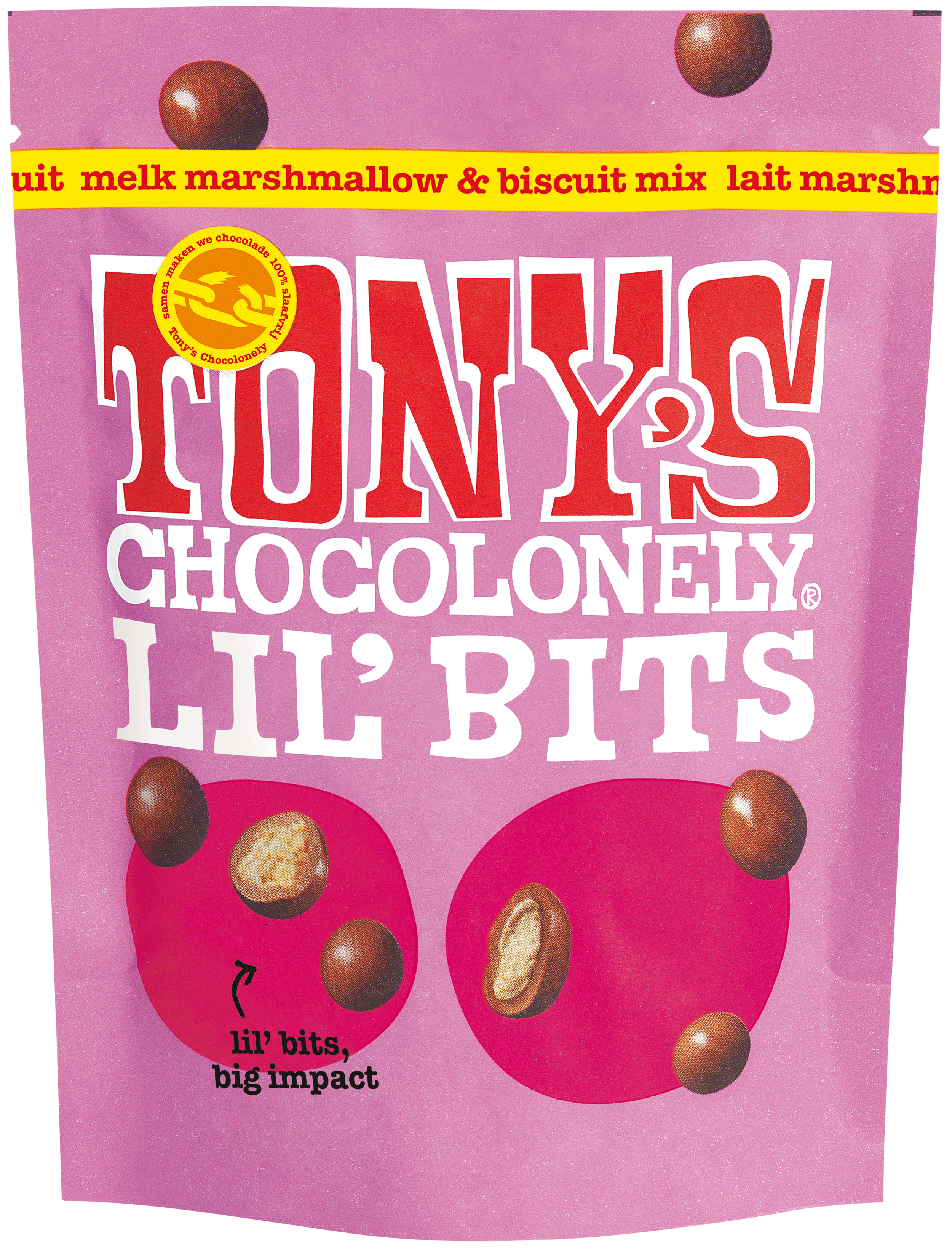 Lil’ Bits melk marshmellow biscuit mix-Tony’s Chocolonely Belgium