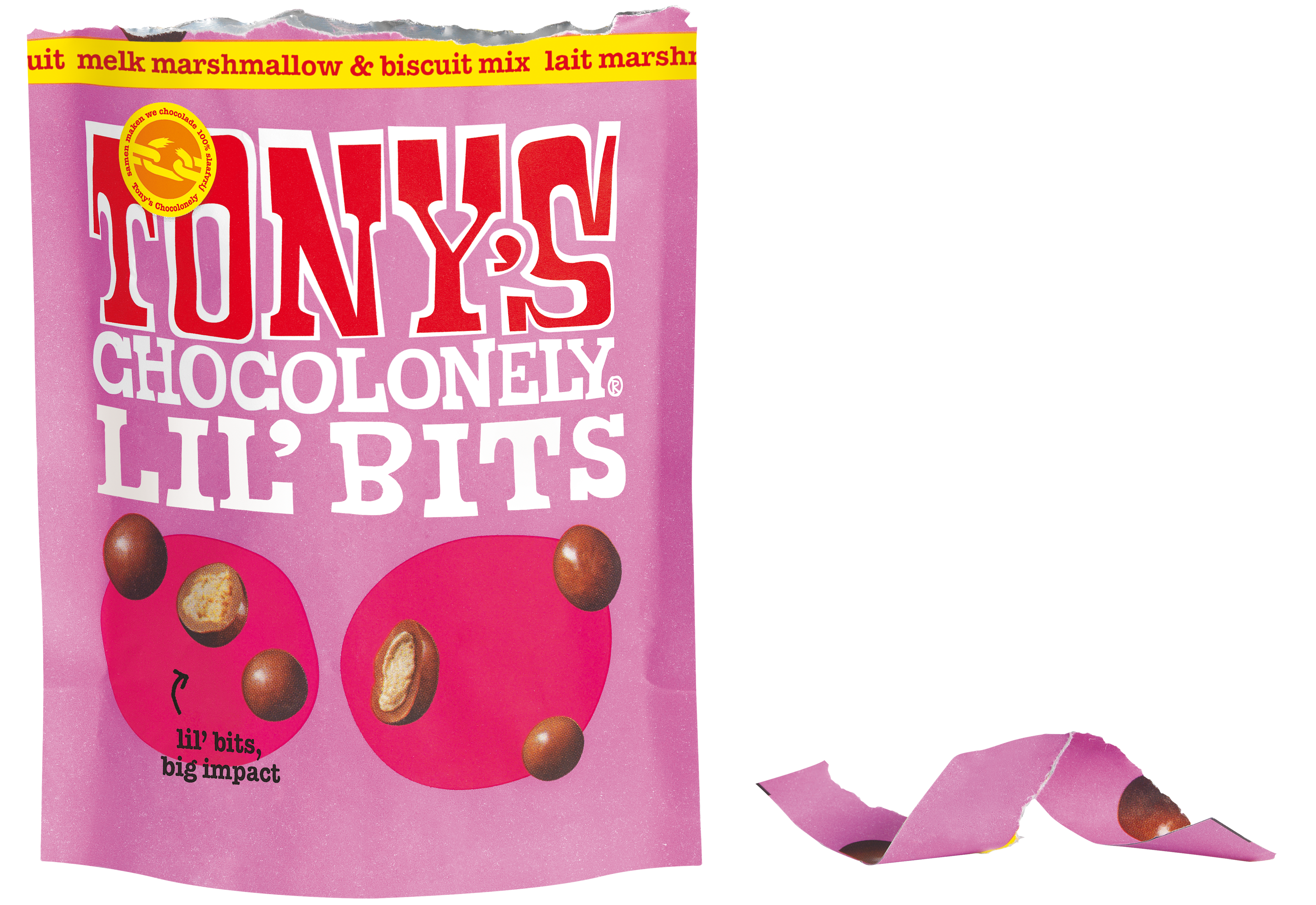 Lil’ Bits melk marshmellow biscuit mix-Tony’s Chocolonely Belgium