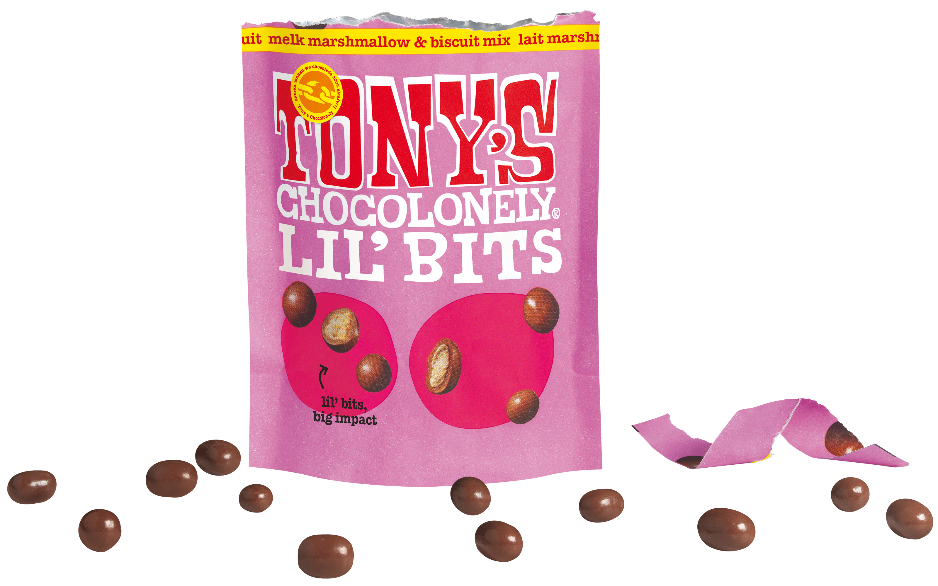 Lil’ Bits melk marshmellow biscuit mix-Tony’s Chocolonely Belgium