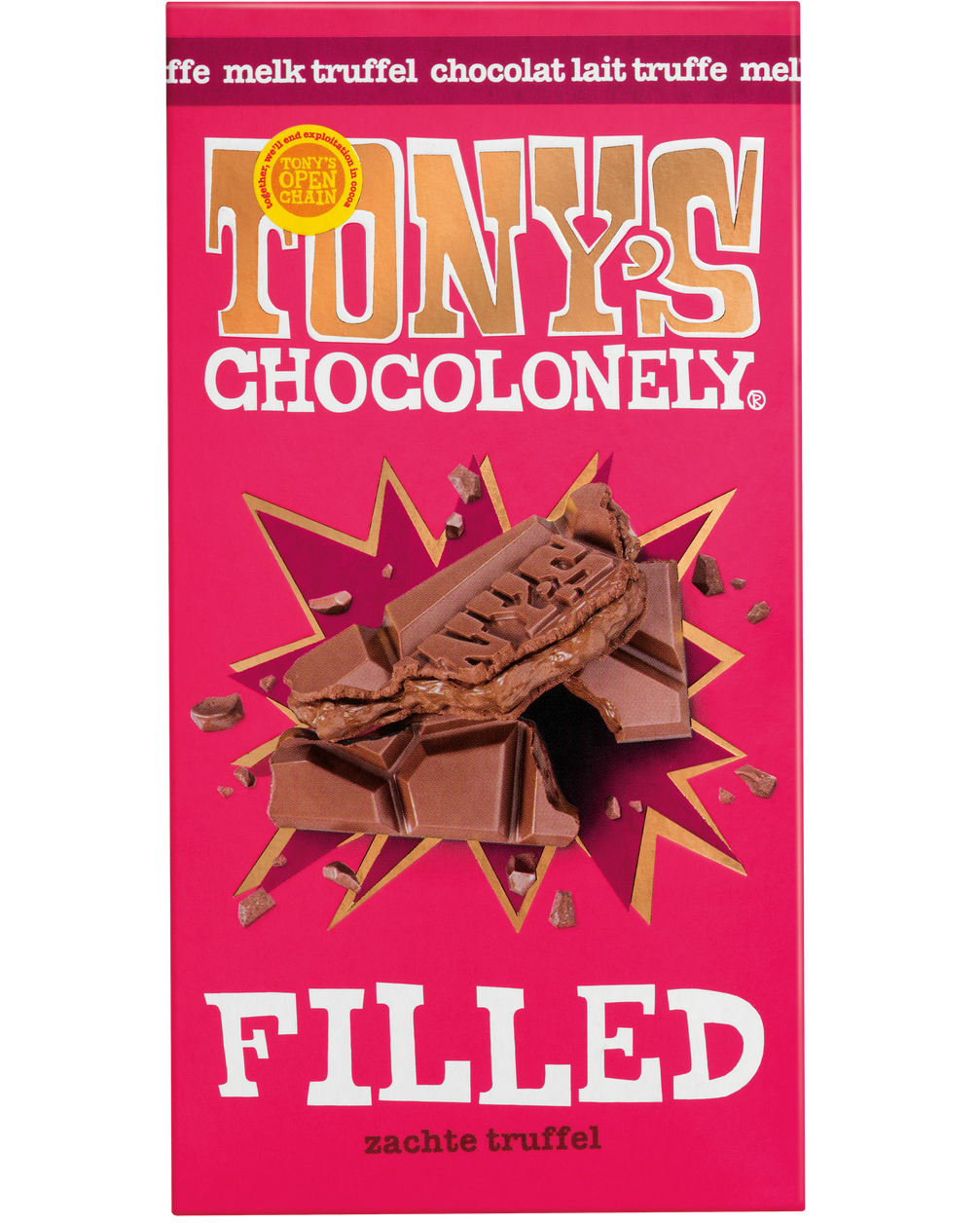 filled melkchocolade zachte truffel