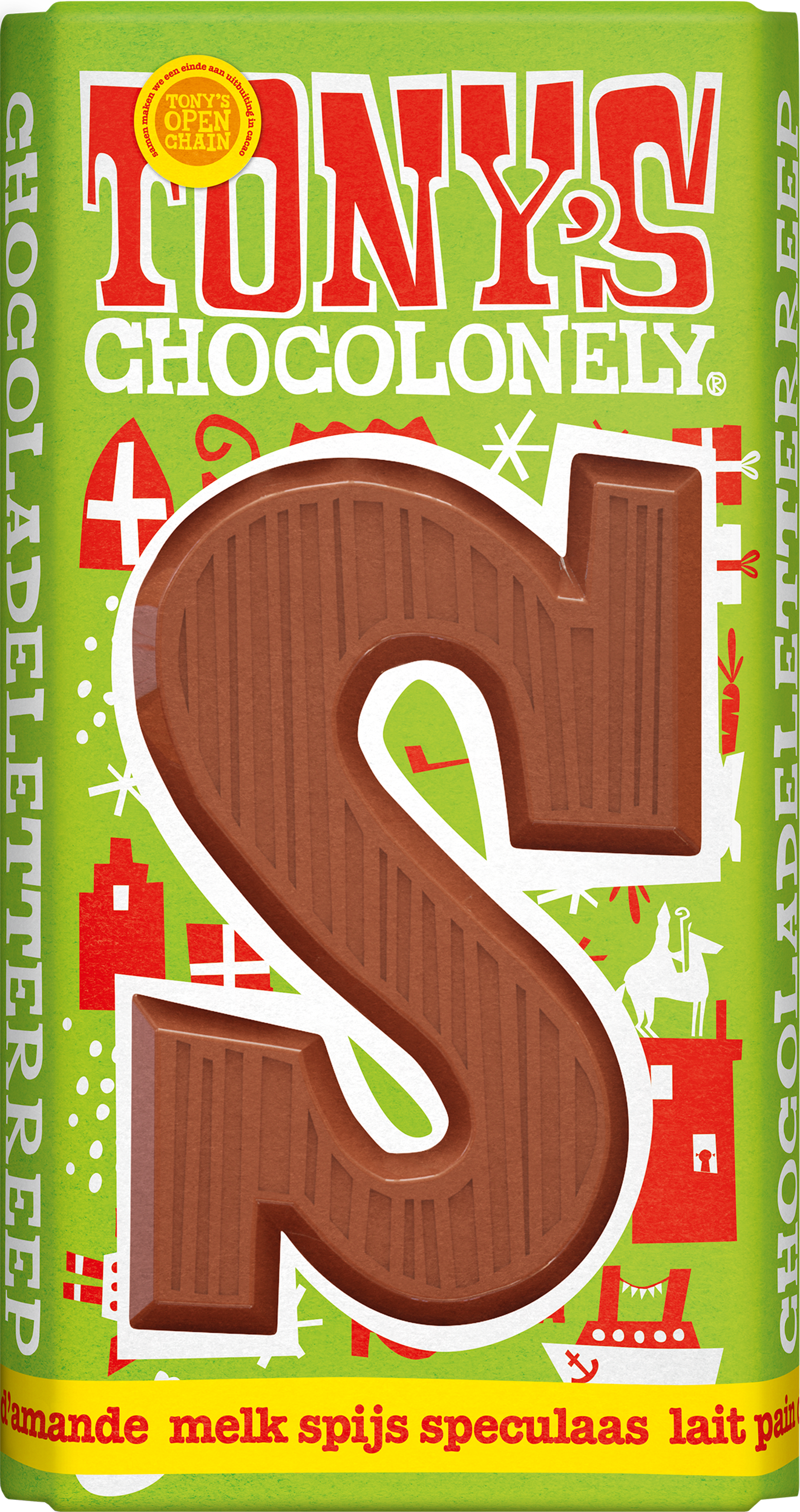 letterreep S melk spijs speculaas-Tony’s Chocolonely Belgium