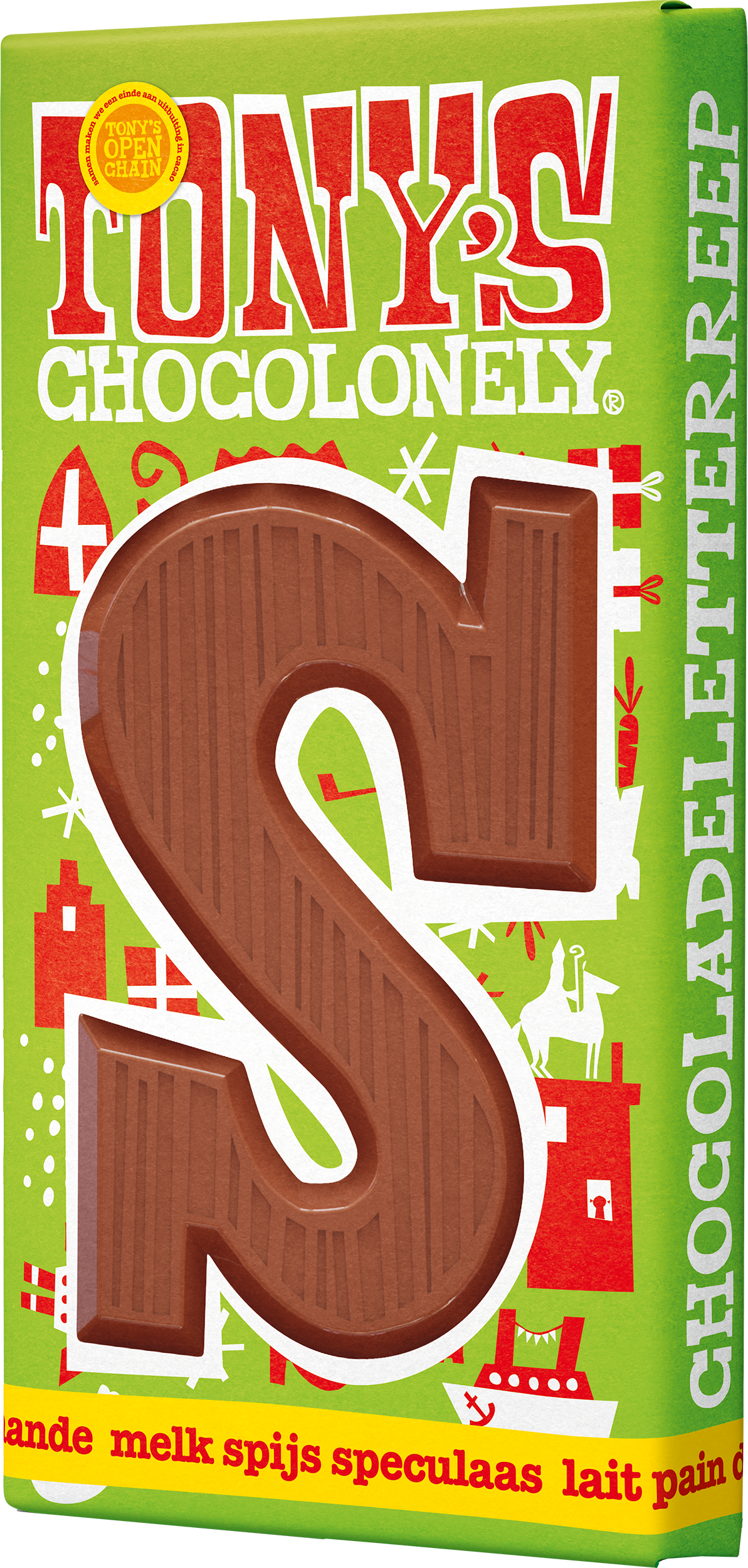 letterreep S melk spijs speculaas-Tony’s Chocolonely Belgium