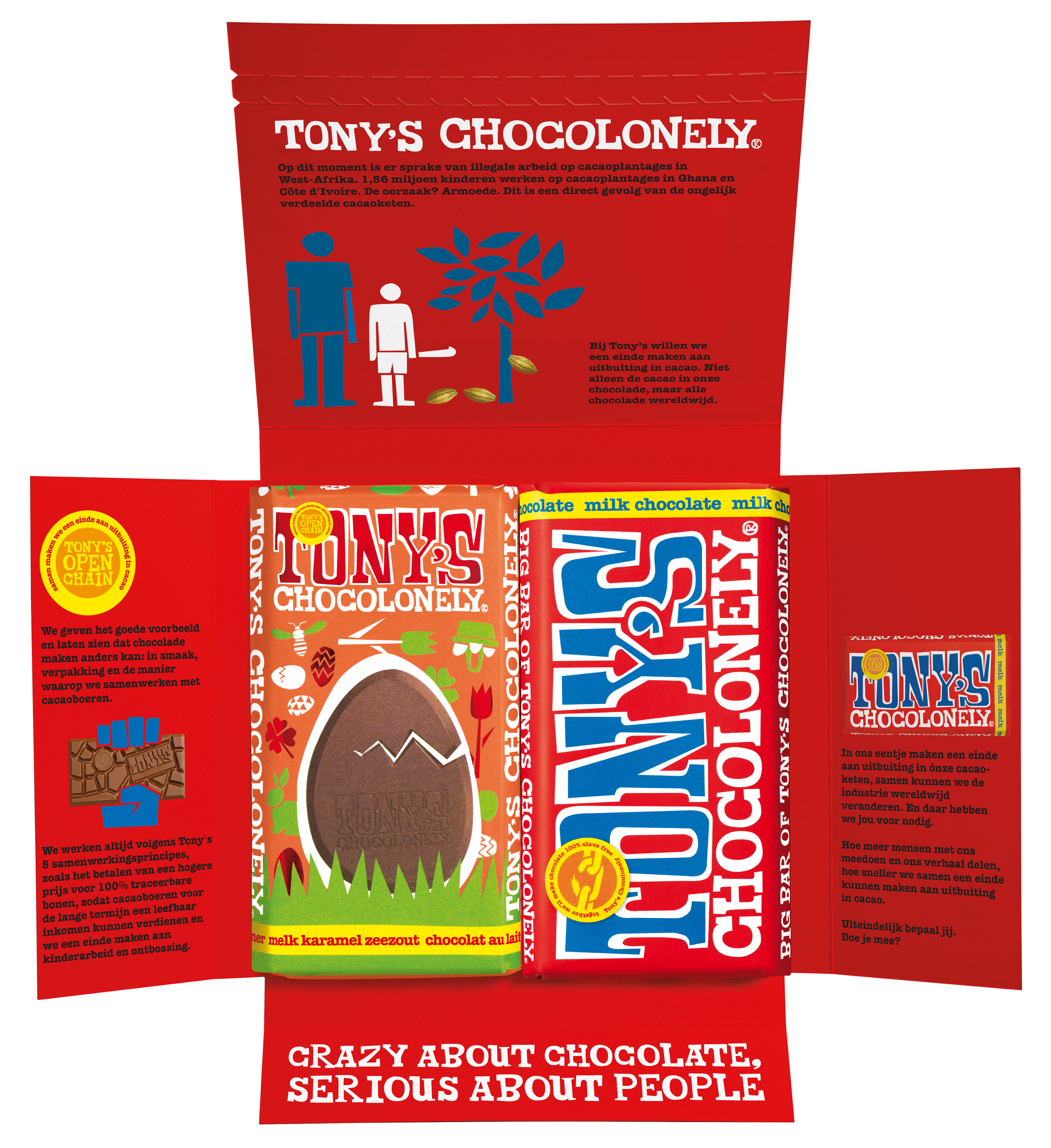Kadoos Pasen Melk + Melk Karamel Zeezout-Tony’s Chocolonely Belgium