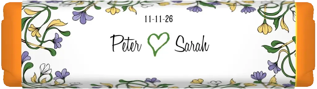 mini-tablette personnalisée fleurs et amour