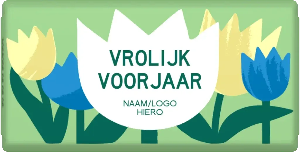 gepersonaliseerd vrolijk voorjaar tulpen