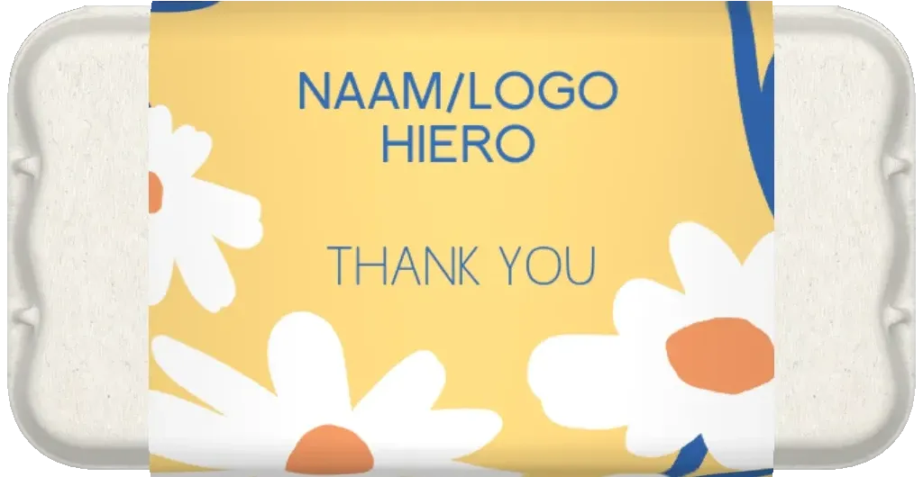 Boîte à œufs personnalisée grand format, merci