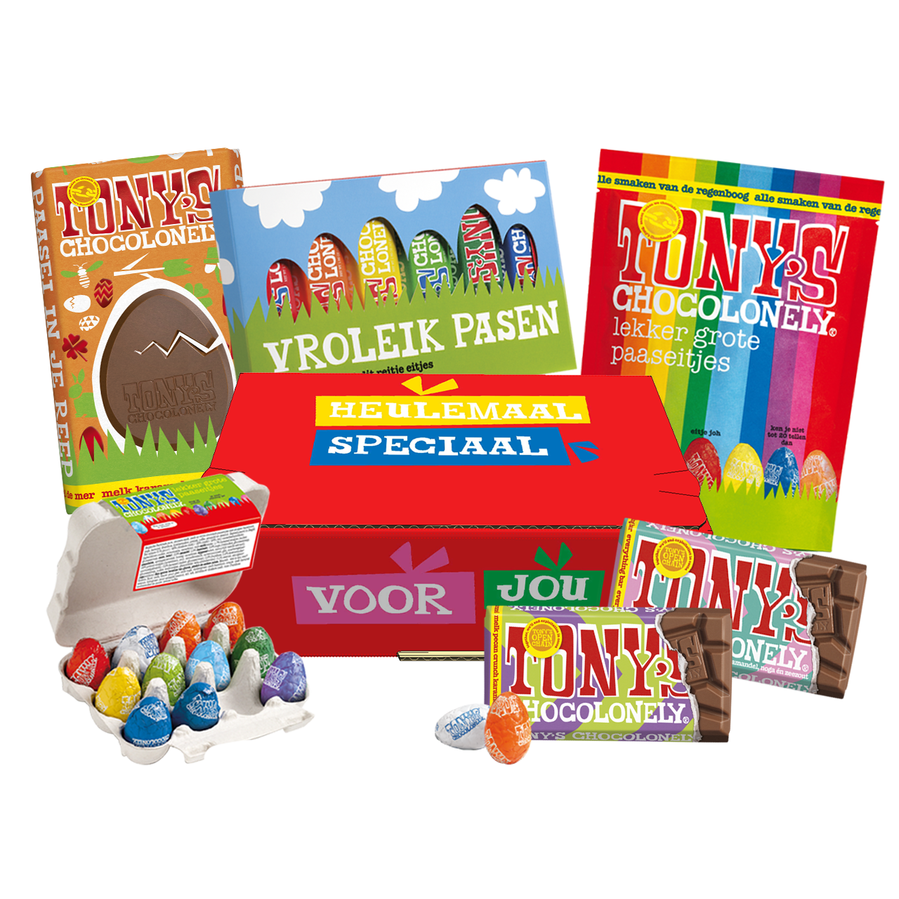 paquet de chocolats de printemps pour Pâques