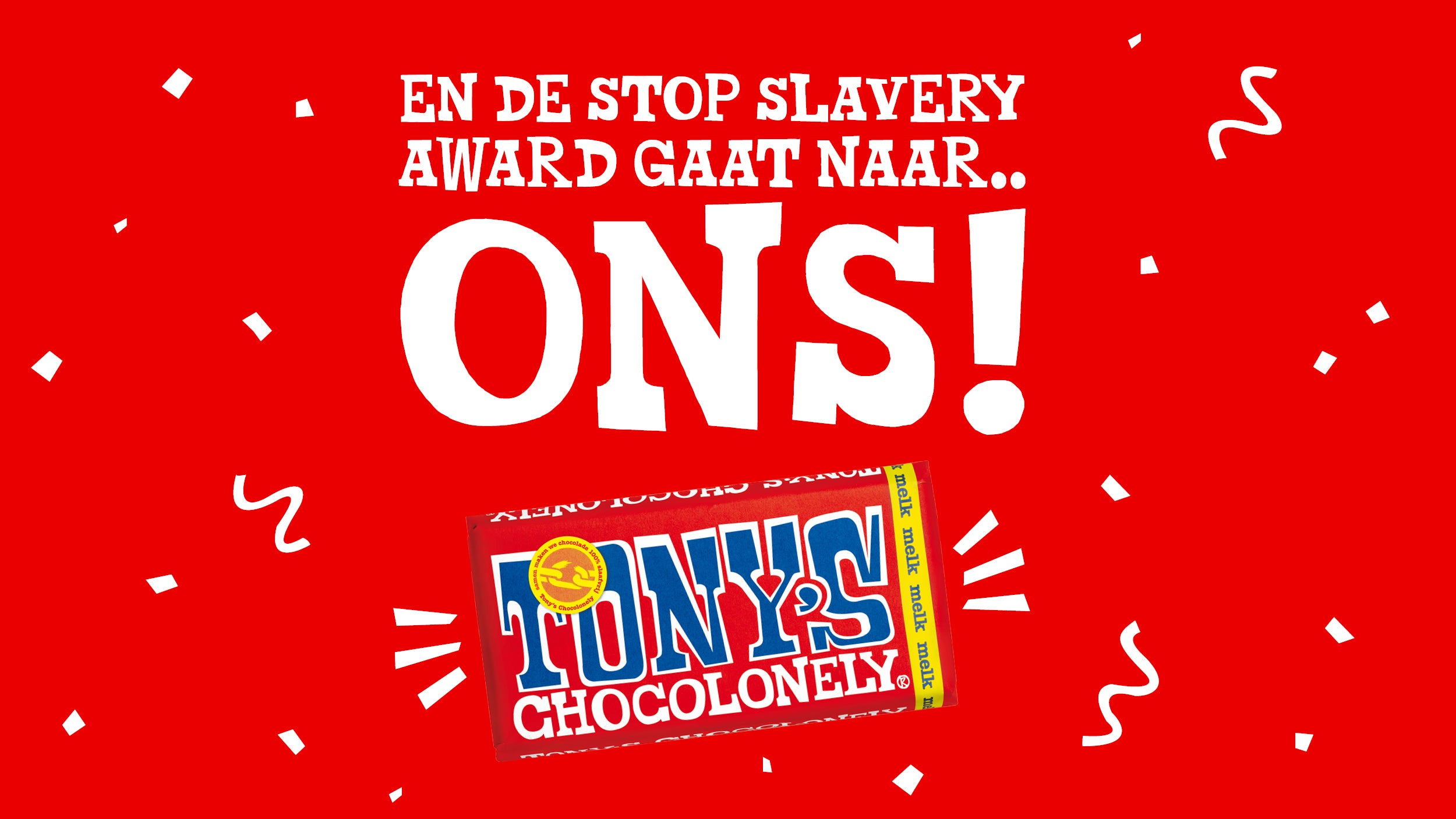 Tony’s wint de Stop Slavery Award