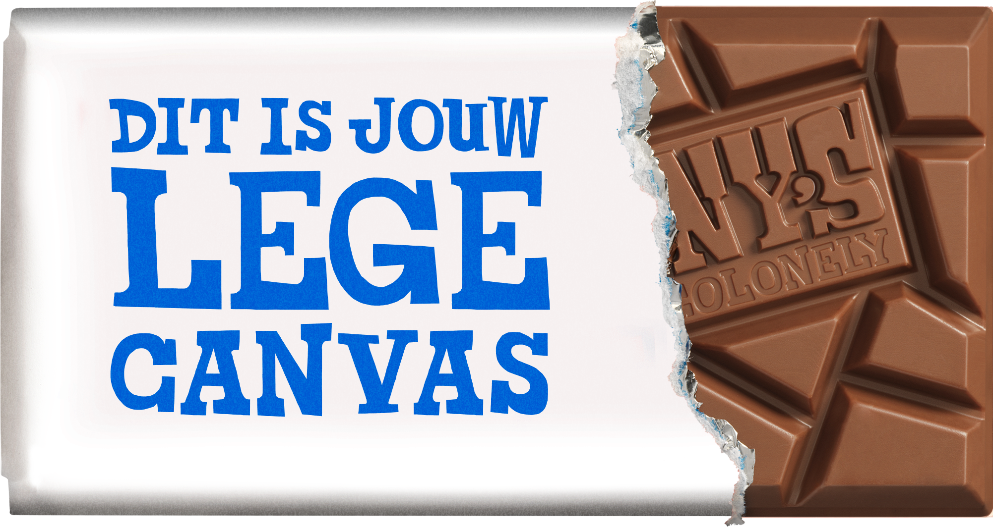 gepersonaliseerde grote chocoladereep