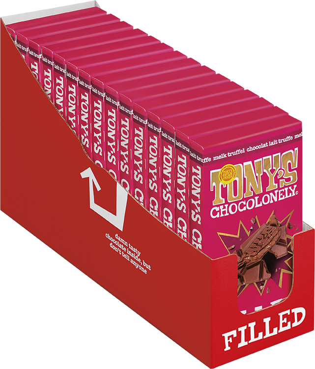 Truffes au chocolat au lait fourrées