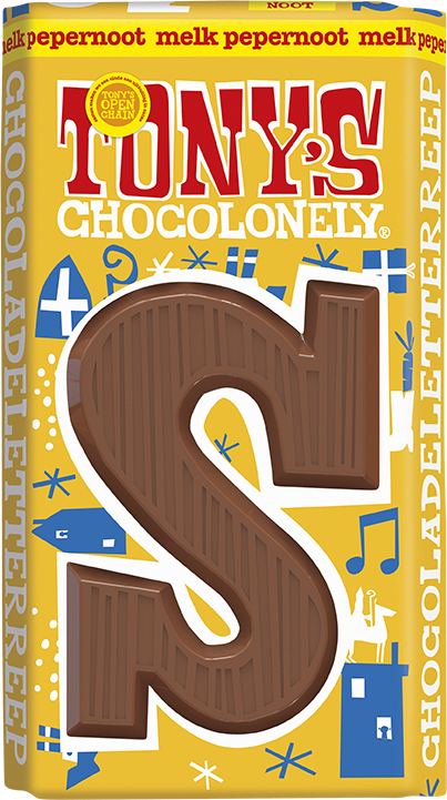 Chocolat en forme de lettre S, pain d'épices, 90gr