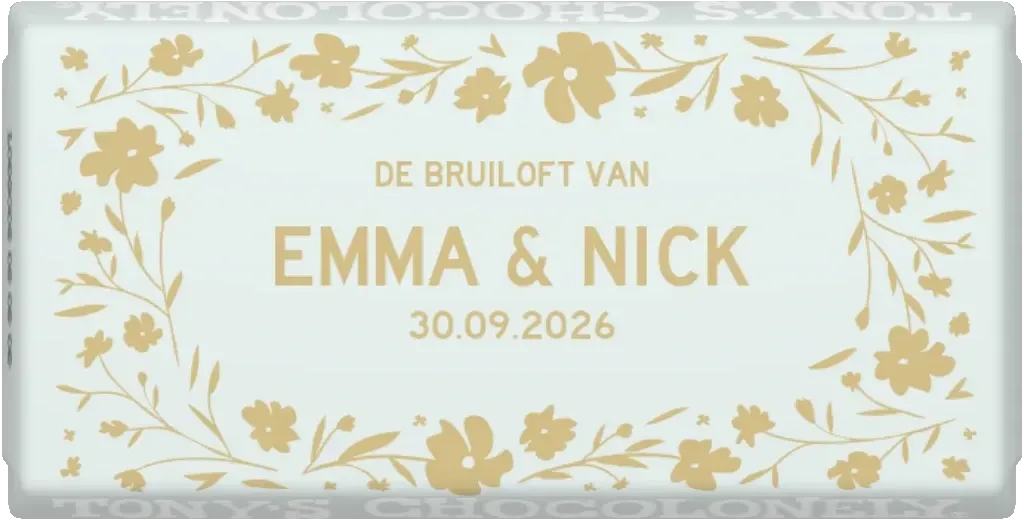 gepersonaliseerd bloemen bruiloft