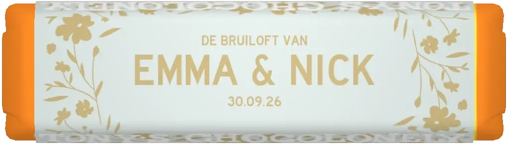 gepersonaliseerd kleine reep bloemen bruiloft