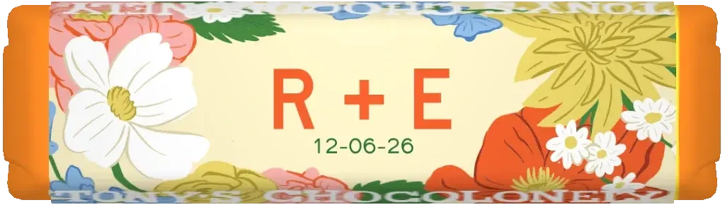 gepersonaliseerd kleine reep trouwen